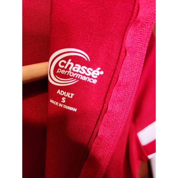 Chasse Performance Red & White Collared Zip Jersey White Sleeves Size Small - Picture 7 of 8
